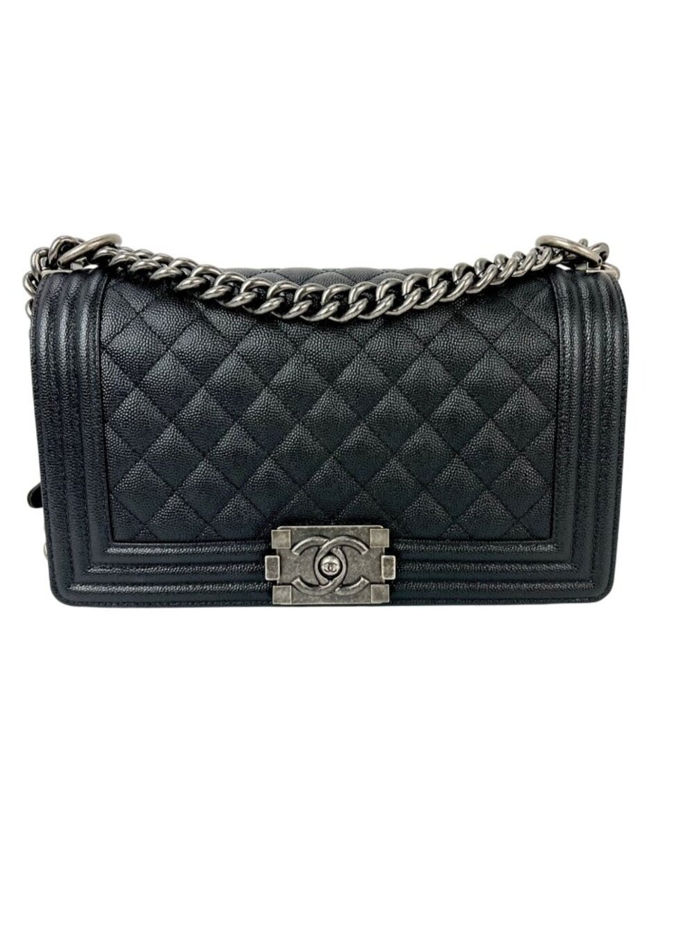 Chanel Caviar Quilted Medium Black Boy Flap Shoulder Bag